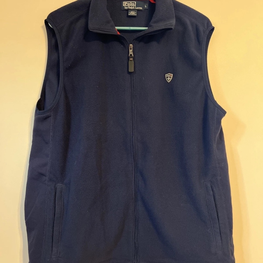 Polo Ralph Lauren Men's Fleece Vest Navy Blue Size L